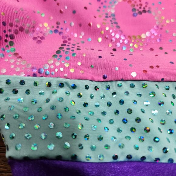 GK Stars Body Leotard Shorts Pink/Purple CL - Picture 4 of 5